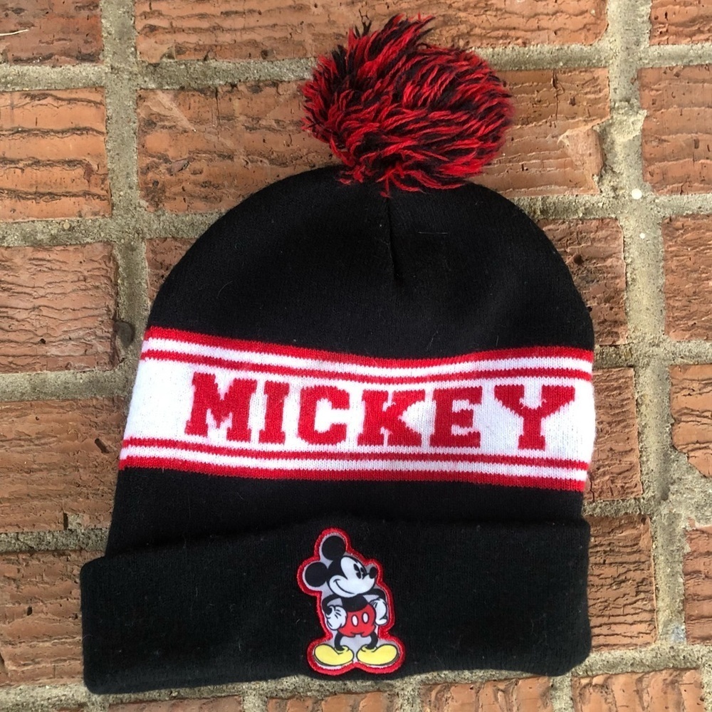 Disney’s Mickey Mouse Cuffed Beanie Hat Unisex Youth One Size